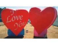 Big Heart Balloons - cold-air advertising balloons - Great for Valentine's Day.