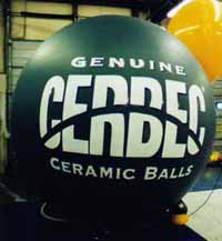 Big helium balloon with logo - all balloons made in USA.