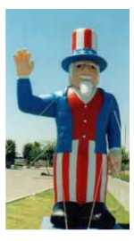 Uncle Sam big advertising balloon
