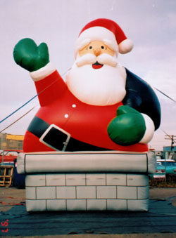 Santa Claus inflatable - Chimney Santas - Big Balloons